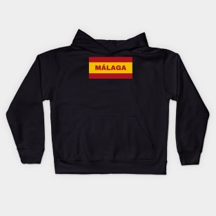 Málaga City in Spanish Flag Colors Kids Hoodie